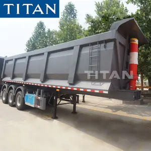 60 tons U Haul Rear Tipper Trailers /Tri-Axles End Dump Tipping Semi Truck Trailer