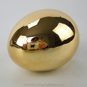 Custom Wholesale Electropalted Gold Decor Table Decorative <strong>Ceramic</strong> Shinny Golden Easter <strong>Eggs</strong> - Product Image 5