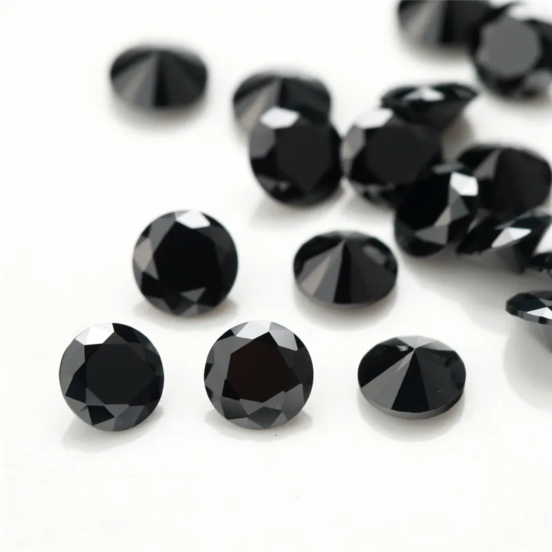 Coiffe synthétique à facettes, 1x3mm, en pierre Nano noire, vente en gros