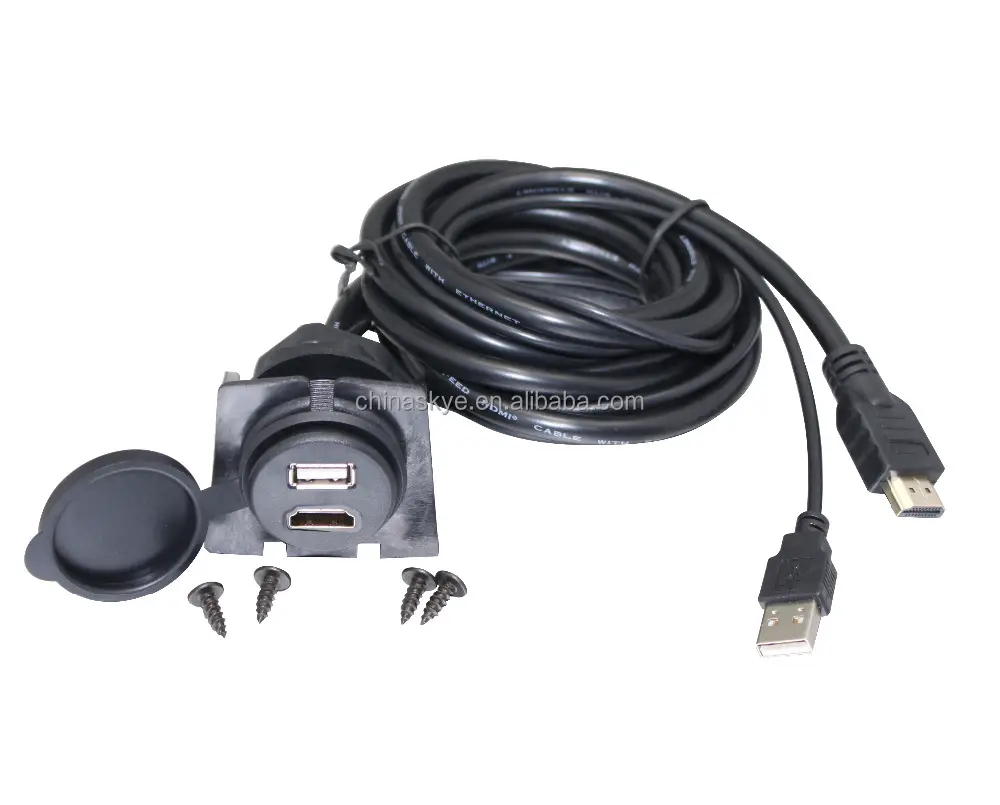 Installation de montage de tableau de bord Audio de voiture pour câble d'extension étanche USB