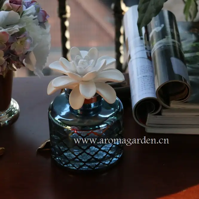 Aroma profumo commercio all'ingrosso di ceramica fiore diffusore a lamella gift set