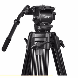 Trépied vidéo professionnel en aluminium flexible télescopique Weifeng WF 718 avec tête fluide - Product Image 2