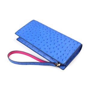 Real Ostrich Leather Wristlet Clutch Crossbody Bag - Product Image 3