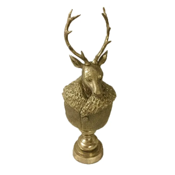 Декор для дома, Рождественская античная серебряная фигурка оленя животного, статуэтка Рождества
