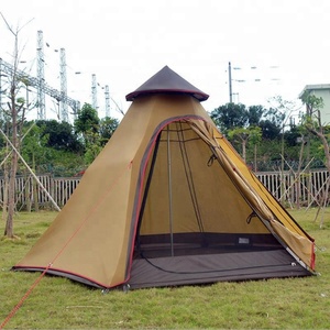 Tente de camping à double couche pour 4 personnes, 4 saisons, vente en gros, tente pyramidale de plein air, tente <span class=keywords><strong>tipi</strong></span> à cadre en A, tente pour adultes - Product Image 3