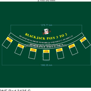 Jeu Blackjack Nappe, Black Jack, <span class=keywords><strong>Carte</strong></span> de Casino Poker Nappe - Product Image 2