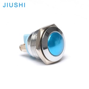 Interrupteur à bouton-poussoir momentané étanche A16-10B-TB, tête métallique bleue de 16 mm, 220 V, Chine - Product Image 1
