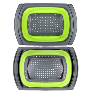 O filtro dobrável do <span class=keywords><strong>silicone</strong></span> do coador da cozinha do OEM expande a 24 "sobre a cesta do dissipador - Product Image 4