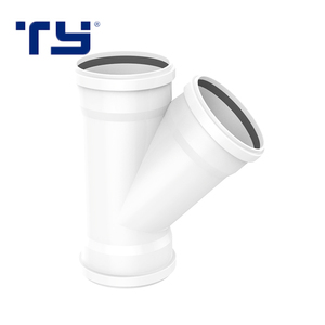 Chất Lượng Cao PVC-U PVC Cao Su Vòng Thoát Nước Phụ Kiện Với Gasket 45 DEG Y Chi Nhánh - Product Image 1