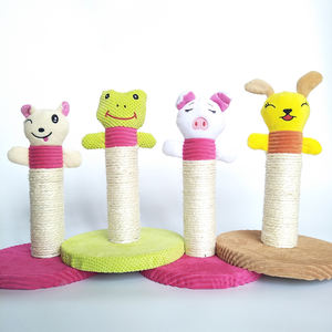Grosir Kustom Lucu Kecil Kucing Pohon Gaya Kartun Kucing Scratcher Mainan Sisal Menggaruk Pos - Product Image 1