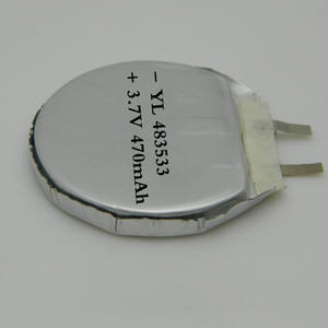 Runde lithium-polymer-akku, <span class=keywords><strong>3</strong></span>,7 volt li-polymer-akku, <span class=keywords><strong>3</strong></span>.7v 470 mah li- Polymer batterie - Product Image 2