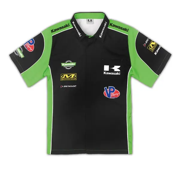 Mode Ontwerp 100% Polyester Volledige Sublimatie Print Race Poloshirts Mannen Motorsport Shirts