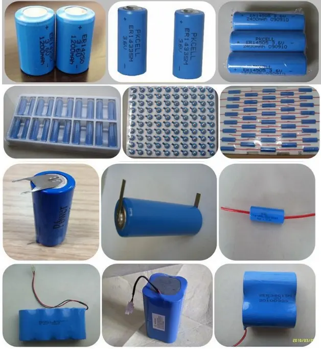 Customized OEM primary lithium battery Non rechargeable battery 3.6V ER17505 lithium battery with wire connector