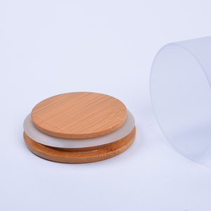 <span class=keywords><strong>Contenitori</strong></span> in Vetro Satinato da 200 <span class=keywords><strong>Ml</strong></span> per Candele, Barattoli in Vetro Trasparente Satinato da <span class=keywords><strong>100</strong></span> Grammi con Coperchio in Bambù - Product Image 4