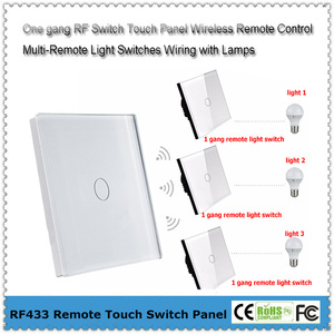 Dc Battery Powered 4 gang RF điều khiển từ xa Transmitter cảm ứng Bảng điều chỉnh chuyển đổi cho không dây điều khiển từ xa các đèn - Product Image 5