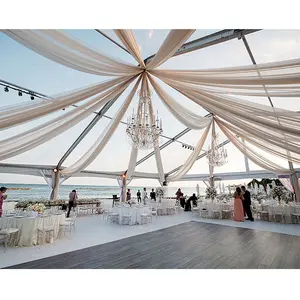 Современный дизайн, 25x30 м, алюминиевая конструкция, прозрачная Свадебная палатка на 500 человек