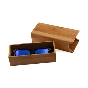2022 2023 Hot Product Custom Engraved Bamboo Wooden Sunglasses Packaging Boxes Wood Cases