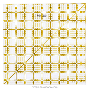 Acrílico Quilters gobernante 2,5 de 4,5 de 6,5 y 9,5 pulgadas cuadrado gobernantes Conjunto de 4 <span class=keywords><strong>Patchwork</strong></span> gobernante pulgadas (QR-07S-ABCD) - Product Image 1