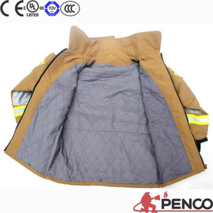 Chaqueta de traje de bomberos, <span class=keywords><strong>ropa</strong></span> de bombero, caqui, <span class=keywords><strong>ropa</strong></span> de trabajo ignífuga - Product Image 4
