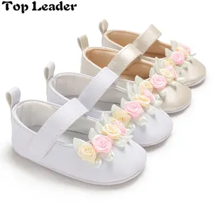 탑 지도자 봄 및 가을 새 신생아 Girls Baby Shoes Soft 밑 꽃 공주 Shoes Baby 첫 워커