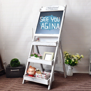 Plante en <span class=keywords><strong>bois</strong></span> Stand Pot Rack Présentoir Pays <span class=keywords><strong>Rustique</strong></span> En Pot Fleurs Avec Tableau Noir Accueil bar babillard - Product Image 2