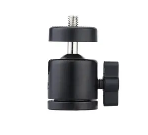 Adaptador Universal de montaje de zapata de tornillo 1/4, cabezal de bola de trípode de Metal, soporte de cámara de cabeza de bola de 360 grados