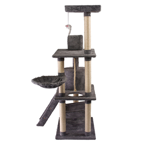 China fabrik großhandel luxuriöse haus angepasst plüsch <span class=keywords><strong>big</strong></span> pet condo natürliche sisal holz scratcher möbel katze baum - Product Image 2