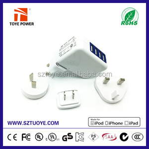 <span class=keywords><strong>4</strong></span> port usb adaptateur <span class=keywords><strong>5</strong></span> <span class=keywords><strong>v</strong></span> 4a chargeur usb avec le ROYAUME-UNI/UA/UE/US interchangeables bouchons - Product Image 1