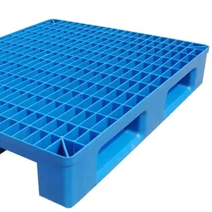 Palé de plástico de 1200x1000x140mm para almacén, palé de plástico con 3 caminos de fondo