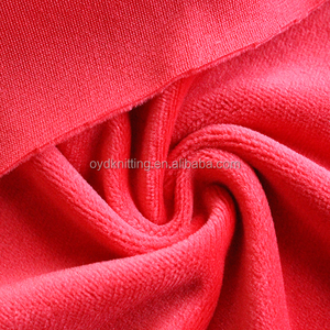 93% Polyester 7% spandex tricot bàn chải màu Trắng Lót/Bên trong/interlining căng Velboa vải - Product Image 5