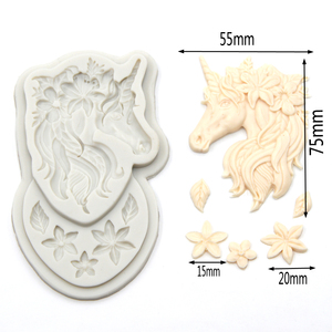 <span class=keywords><strong>Moule</strong></span> en Silicone de forme de <span class=keywords><strong>licorne</strong></span>, petite taille, fleurs, savon et chocolat, outil pour décoration de gâteaux, moules en Silicone pour enfants - Product Image 5