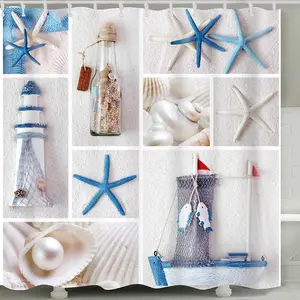 DaiRui <strong>Cheap</strong> Hookless Polyester Digital Print Bath Room <strong>Curtain</strong> Set 3D Print <strong>Shower</strong> <strong>Curtain</strong> - Product Image 1