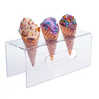 एक्रिलिक आइसक्रीम कोन धारक स्टैंड, कस्टम डिजाइन एक्रिलिक आइसक्रीम कोन प्रदर्शन के मामले