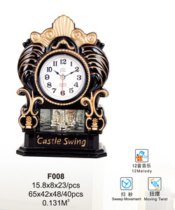 Reloj de Mesa Vintage, Reloj de Mesa Antiguo de Plástico con Melodía - Product Image 4