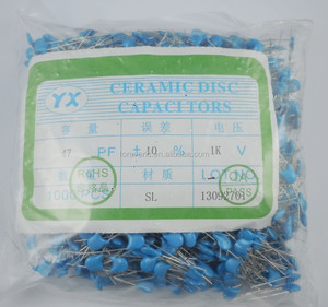 Condensador <span class=keywords><strong>de</strong></span> Disco Cerámico <span class=keywords><strong>de</strong></span> Alto Voltaje 47pF 1KV - Product Image 2