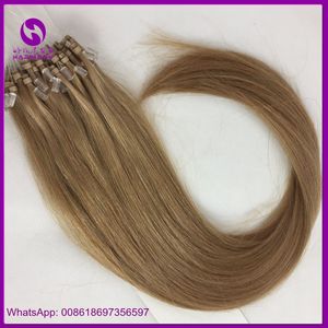 Easy Loop-extensiones de cabello con microeslabones y cierre de cuentas, 100% virgen, Remy, humano, brasileño, más de 12 meses - Product Image 2