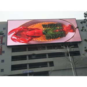 Gedung Kabinet Baja Besar Smd Iklan Warna Penuh <span class=keywords><strong>10Mm</strong></span> Layar Peraga Led Pitch Piksel Luar Ruangan P10