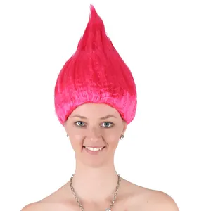Manekin Rambut Sintetis Mewah Serat Tinggi Kualitas Bagus Topi Wig Troll Produsen untuk Wanita Putih