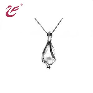 Sevgililer günü moda tasarım inci kafesleri 925 ayar gümüş inci kafes kolye takı kolye diy yapımı - Product Image 4