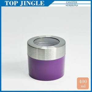 Boîte de stockage acrylique de cuisine de café avec le couvercle d'acier inoxydable (0.9L) - Product Image 6