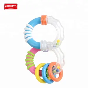 Aman Molar Bermain Hand Shaking Bell Bayi Wrist Rattle dan Teether Mainan untuk Bayi