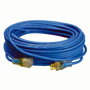 Bloque de alimentación de 25 pies y 3 salidas sjtw 12awg cables de alimentación de extensión para exteriores