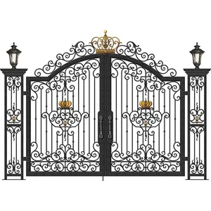 Customized Made Arch Wrought Sắt Chính Cổng Thiết Kế