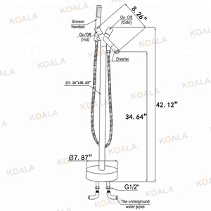 Autô<span class=keywords><strong>noma</strong></span> Torneira E Chuveiro Multi Estilo americano Dupla Alça Banheira Quente E Fria Misturador De Água Termostato - Product Image 6