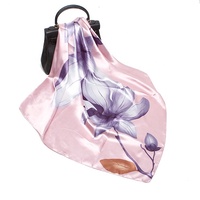 Nouvelle mode hôtesse de l'air satin soie écharpe serveur fleur imprimé cou cravate écharpe