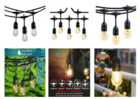 Guirlande solaire à led en forme de cœur, imperméable, éclairage d'extérieur, idéal pour le jardin, noël, E26, E27