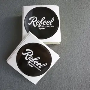 High quality round shape custom made paper self adhesive sticker label