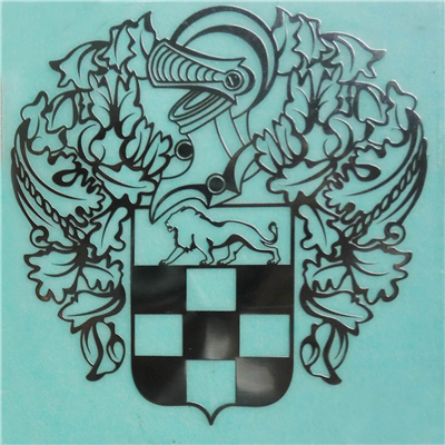 заказать модную металлическую наклейку/никель