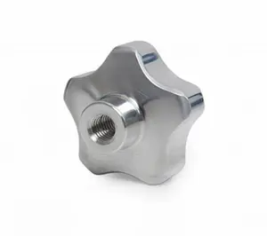 Custom made stainless steel aluminum female thread special star head thumb nut