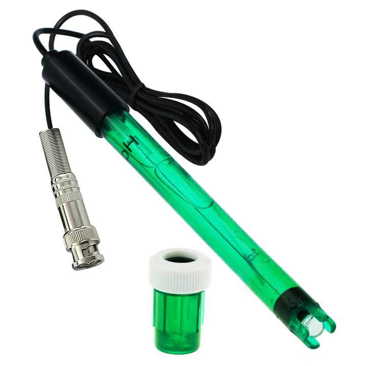 GAIN EXPRESS 0-14 pH elektrode monster BNC Connection, 300 cm kabel voor pH- meter testsensor, vervangende kit voor aquarium, hydrocultuur, plant, zwembad, spa tester (300 cm lange kabel